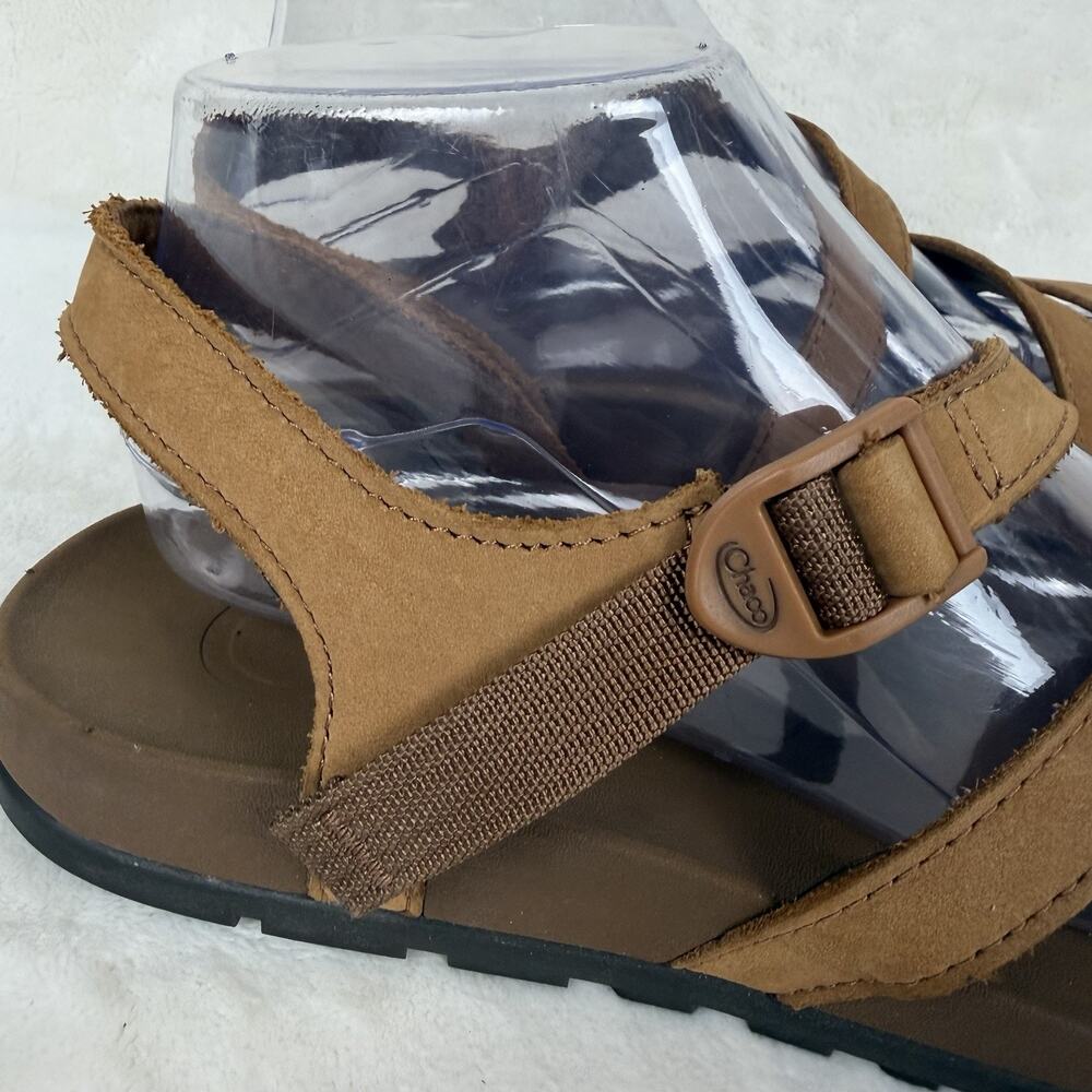 Chaco Women’s Brown Leather Toe Loop Lowdown Sandals Adjustable Straps 10 - Picture 5 of 10